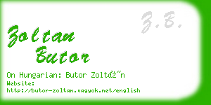 zoltan butor business card